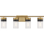 Brickell Bathroom Vanity Light - Warm Brass / Crackled
