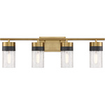 Brickell Bathroom Vanity Light - Warm Brass / Crackled