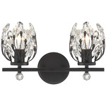 Moreno Bathroom Vanity Light - Matte Black / Clear