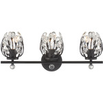 Moreno Bathroom Vanity Light - Matte Black / Clear