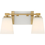 Darby Bathroom Vanity Light - Warm Brass / White Opal