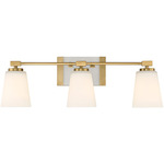 Darby Bathroom Vanity Light - Warm Brass / White Opal