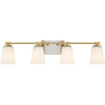 Darby Bathroom Vanity Light - Warm Brass / White Opal