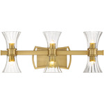 Bennington Bathroom Vanity Light - Warm Brass / Clear