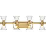 Bennington Bathroom Vanity Light - Warm Brass / Clear