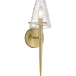 Shellbourne Wall Sconce - Warm Brass / Clear