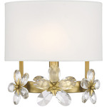 Dahlia Wall Sconce - Warm Brass / White