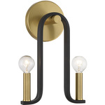 Archway Wall Light - Matte Black / Warm Brass