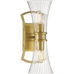 Bennington Wall Light - Warm Brass / Clear