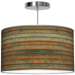 Thao Pendant - Brushed Nickel / Horizontal Plank Photo Veneer