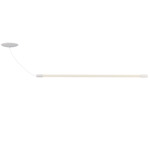 Wand Linear Pendant - White / Tan Mesh