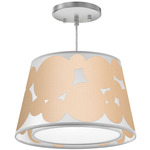 Fusion Pendant - Brushed Nickel / Silk Champagne