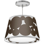 Fusion Pendant - Brushed Nickel / Silk Chocolate