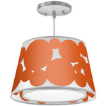 Fusion Pendant - Brushed Nickel / Silk Orange