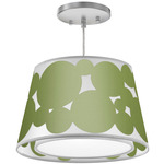 Fusion Pendant - Brushed Nickel / Silk Verde