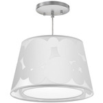 Fusion Pendant - Brushed Nickel / Silk White