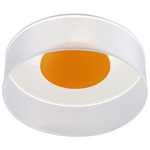 Eclipse Ceiling Light - Orange / Frosted