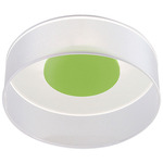 Eclipse Ceiling Light - Green / Frosted