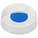 Eclipse Ceiling Light - Blue / Frosted