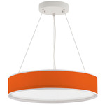 Kevin Pendant - White / Silk Orange