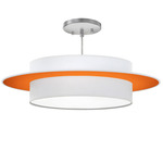 Tong Planetary Pendant - Nickel / Silk Orange