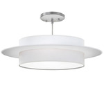 Tong Planetary Pendant - Nickel / Silk White