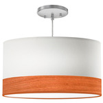 Half N Half Pendant - Orange Veneer / White