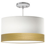 Half N Half Pendant - Sage Veneer / White