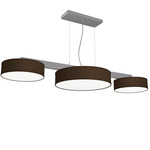 Dexter Linear Pendant - Nickel / Silk Chocolate