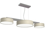 Dexter Linear Pendant - Nickel / Silk Cream