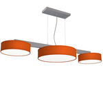 Dexter Linear Pendant - Nickel / Silk Orange