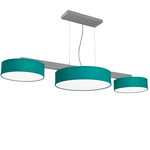 Dexter Linear Pendant - Nickel / Silk Turquoise