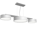 Dexter Linear Pendant - Nickel / Silk White