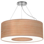 Aperture Pendant - Nickel / Natural Photo Veneer