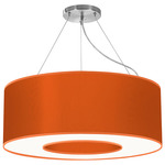 Aperture Pendant - Nickel / Silk Orange