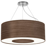 Aperture Pendant - Nickel / Walnut Photo Veneer