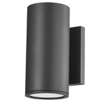 Perry Outdoor Wall Sconce - Textured Black / Clear