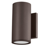 Perry Outdoor Wall Sconce - Textured Bronze / Clear