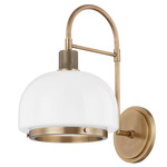 Bradbury Wall Light - Patina Brass / Opal