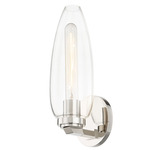 Fresno Wall Light - Polished Nickel / Clear