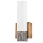 Fremont Wall Light - Patina Brass / Grey Marble / Opal