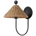 Layton Wall Light - Black Iron / Natural