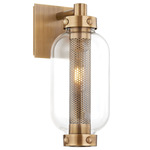 Atwater Wall Light - Patina Brass / Clear