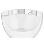 Dutton Ceiling Light - Polished Nickel / Clear
