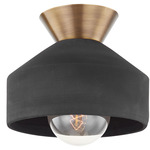 Covina Ceiling Light - Patina Brass / Black