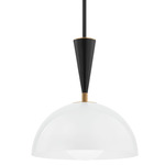 Payson Pendant - Patina Brass / Black / Opal