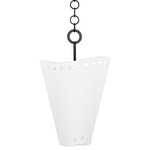 Visalia Pendant - Forged Iron / White
