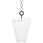 Visalia Pendant - Forged Iron / White