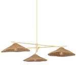 Valier Chandelier - Vintage Gold Leaf / Rope