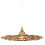 Costa Mesa Pendant - Vintage Gold Leaf / Rattan